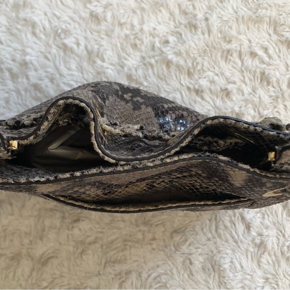 Michael Kors Snake Python Embossed Crossbody Bag Tassel Drawstring - Picture 5 of 12